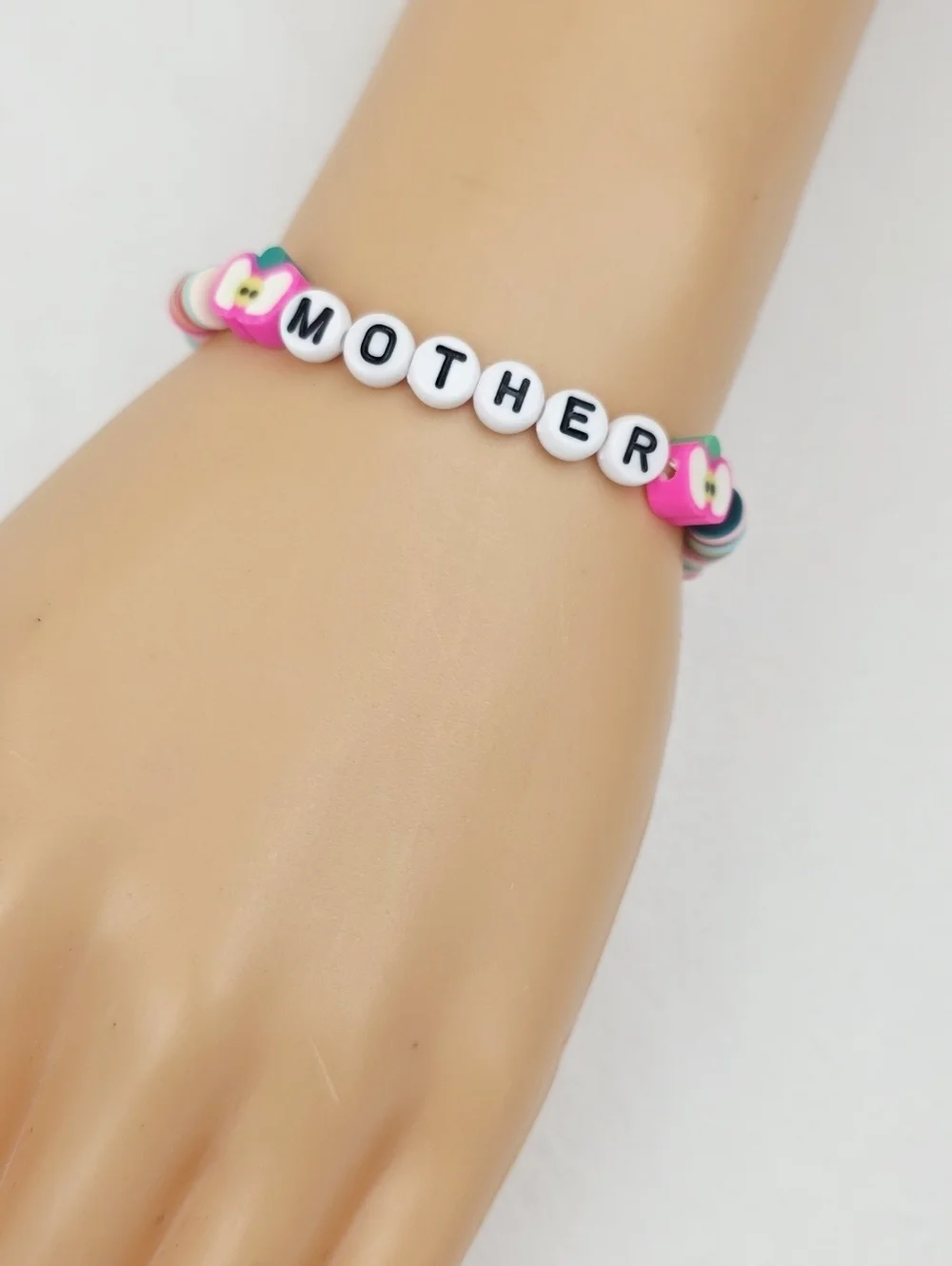 Handmade Clay Bead Multi Color Mother Bracelet
